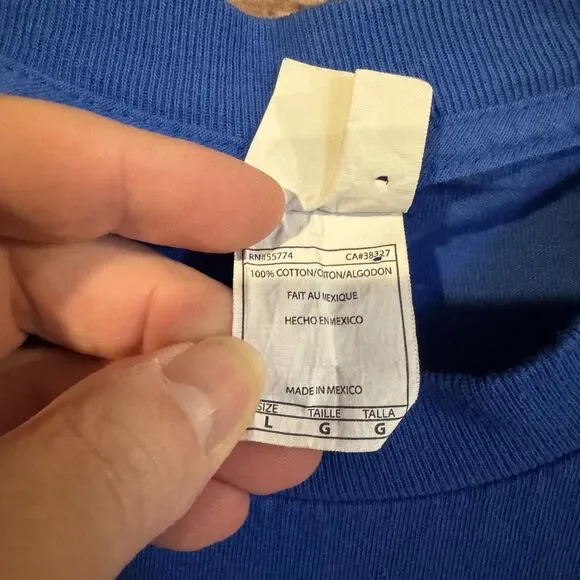 Majestic T-Shirt Men's Blue L 2011 Texas Rangers AL Champions Cotton Tee - Picture 4 of 7